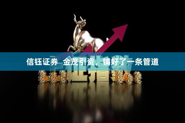 信钰证券  金茂引资，铺好了一条管道